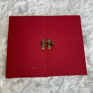 Red Fabric Covered Studio K Post Bound Scrapbook NWOT 8 x 8"